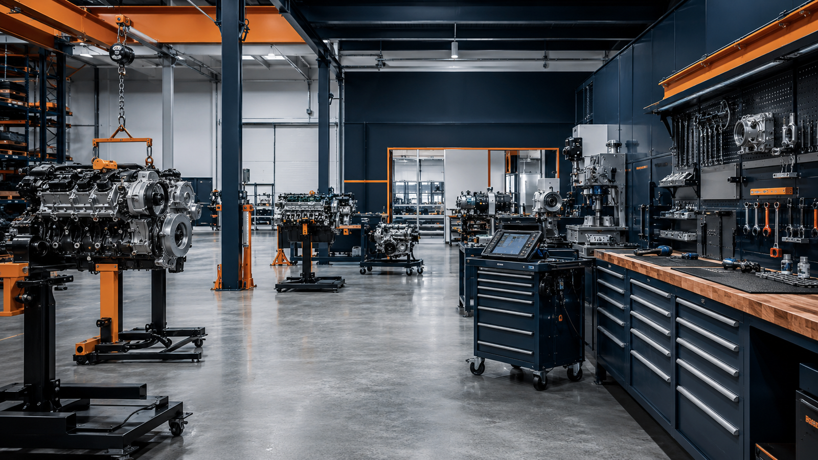 Attrezzature professionali per lavorazioni e controlli motore